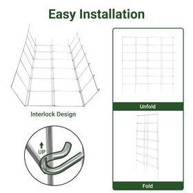 Toriexon tomato cage rust-resistant-galvanized finish resists moisture in outdoor settings.
