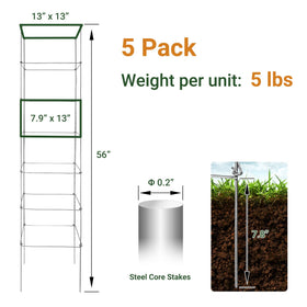 Toriexon tomato cage steel-wire-closeup shows durable, rust-resistant construction.