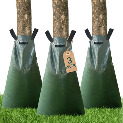 Toriexon 20-gallon tree watering bag ready for slow irrigation.