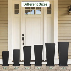 Toriexon two-pack tall planters placed on a porch enhances curb appeal