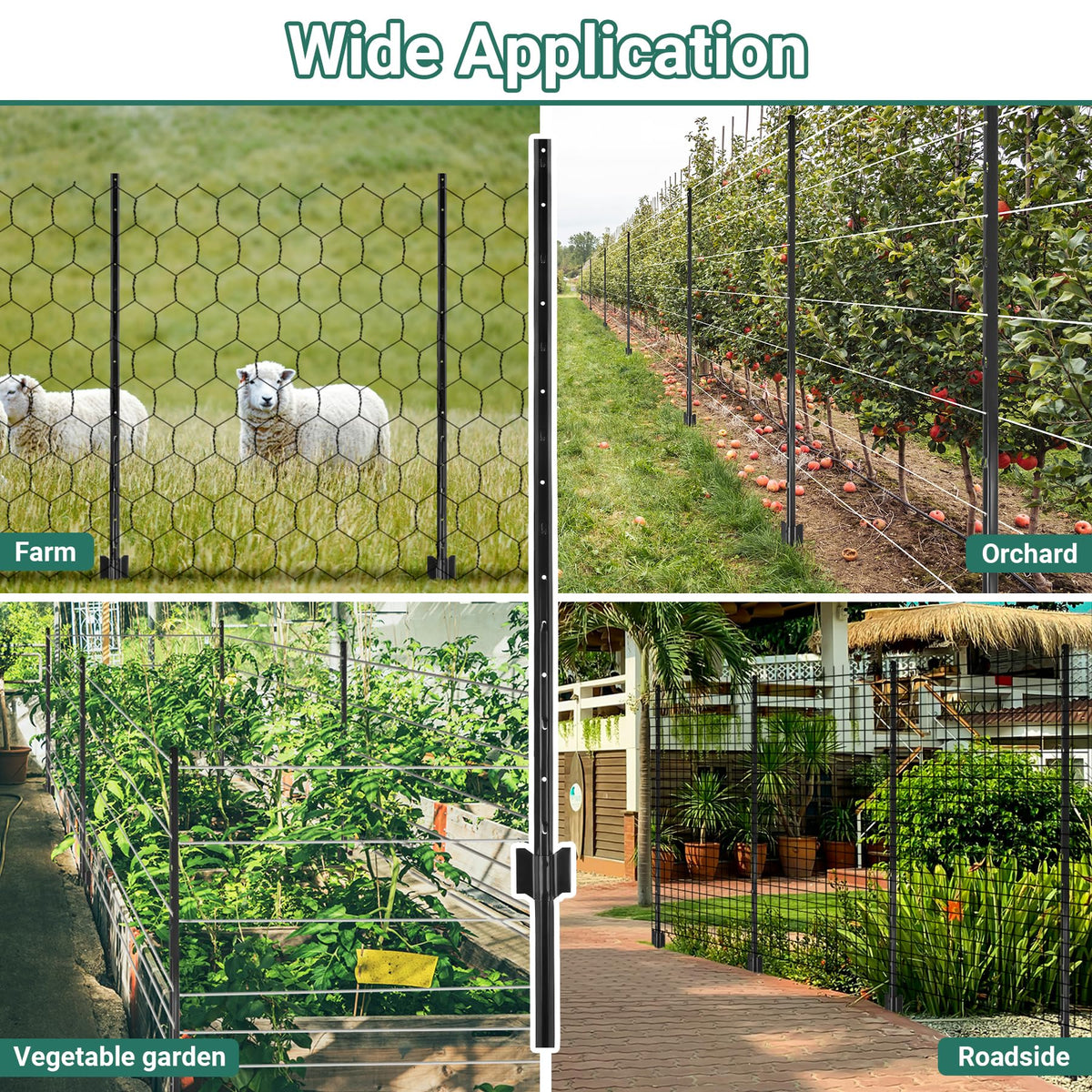 Anchor plate provides extra stability for garden fence setups