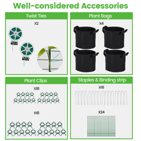 Toriexon Vertical Support for Cucumbers maximizes growing space in tight gardens.