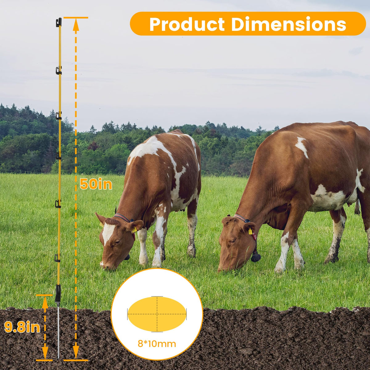 Toriexon weather-resistant fiberglass post withstands sun and rain