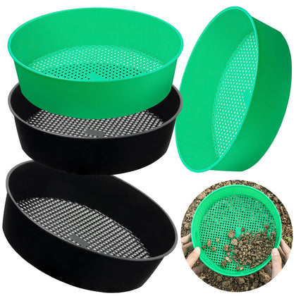 TORINALITAL garden soil sifter 4-pack refines potting soil for cleaner planting.