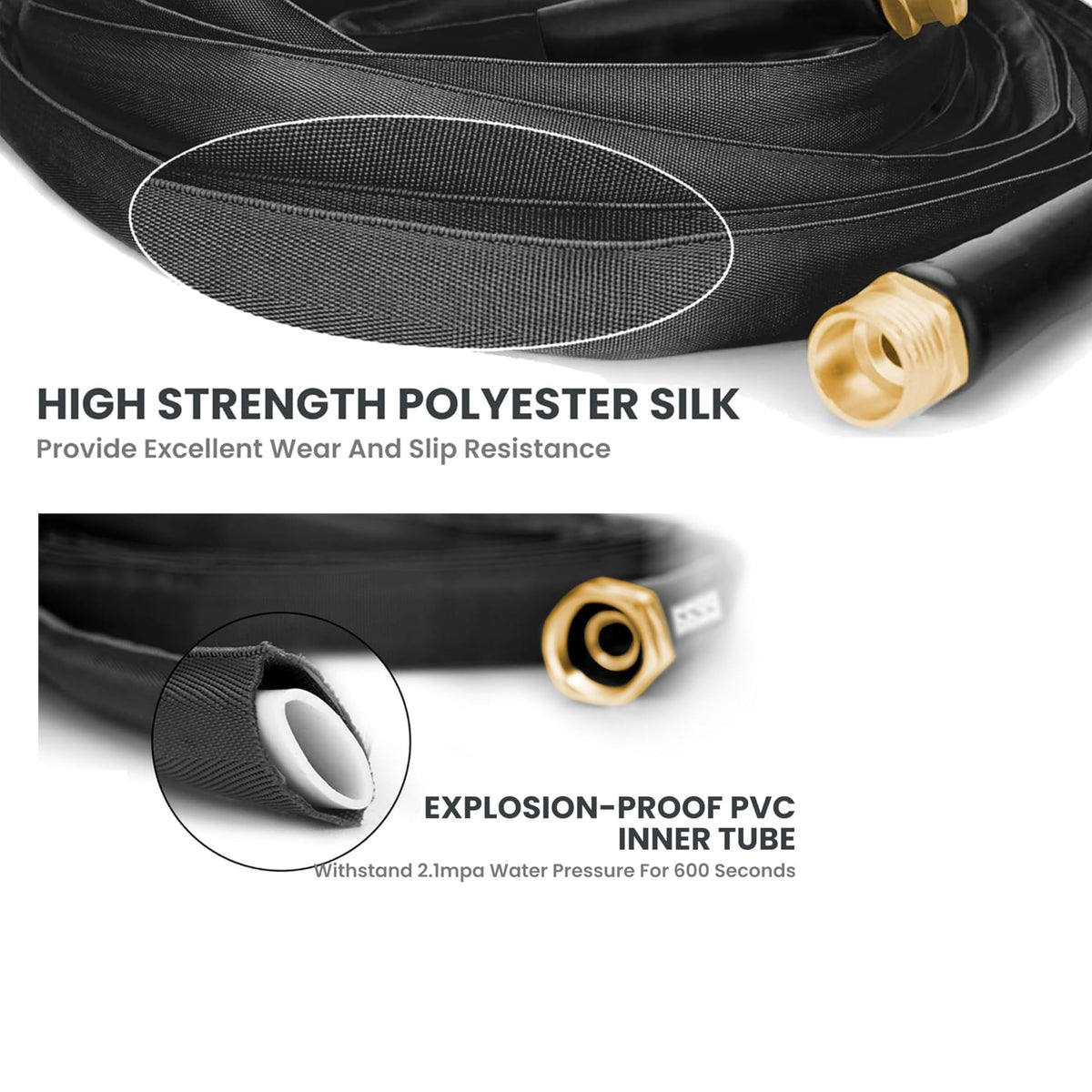 Torioweg hose enabling patio cleaning and light outdoor rinsing.