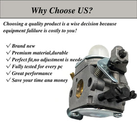Tormudaca carburetor kit for Zama C1U-K44B highlights simple installation.