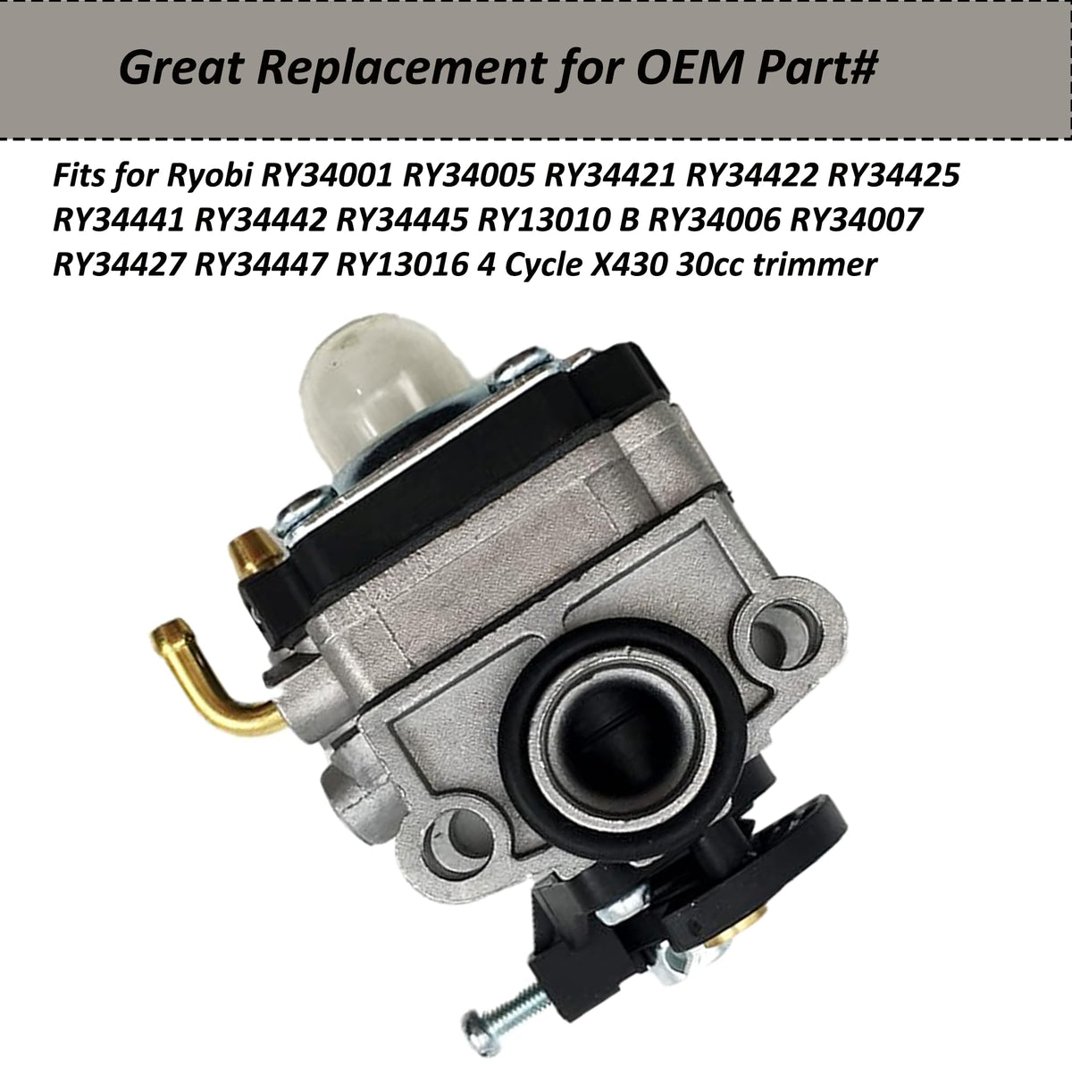 Tormudaca gaskets ensure a tight fit on 4-cycle Ryobi engines.