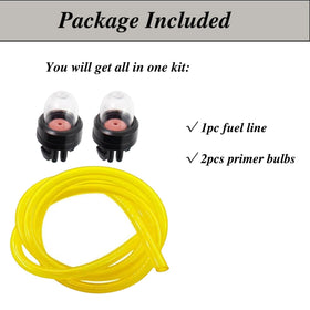 Tormudaca primer bulb and fuel line for Hitachi CG24EASP brush cutter, reliable starts and steady fuel supply.