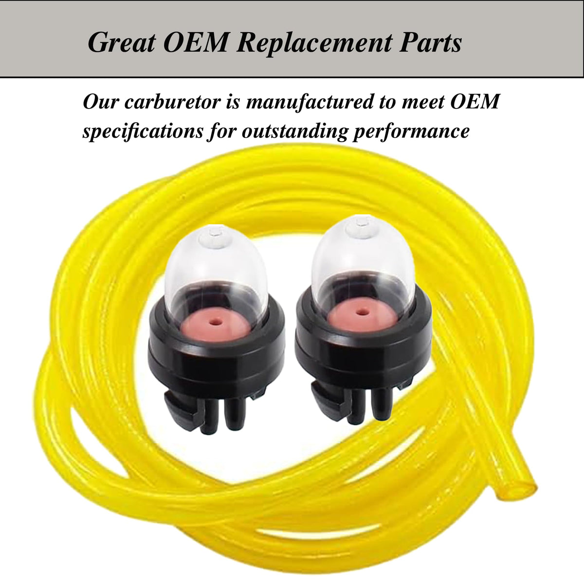 Tormudaca primer bulb and fuel line for Hitachi CG22EADSLP trimmer, reliable starts and consistent fuel flow.