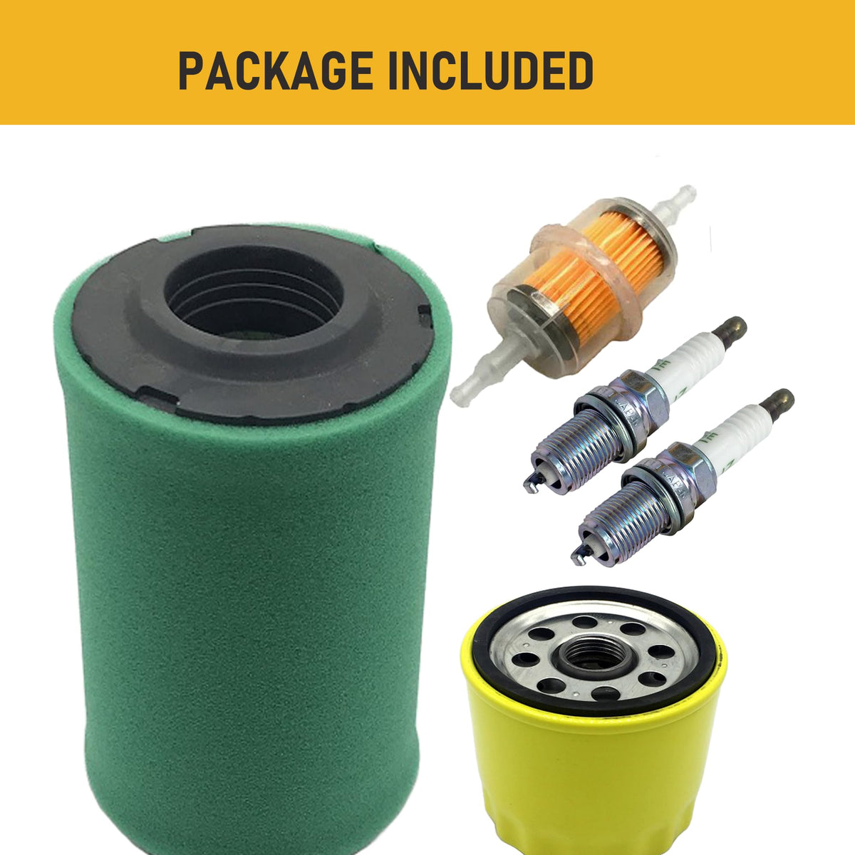 Tormudaca tune-up contents for a complete mower service