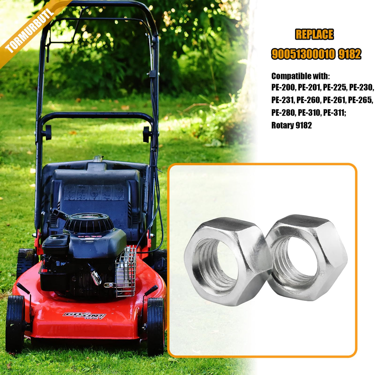 Two-pack blade head nuts for cost-effective replacements