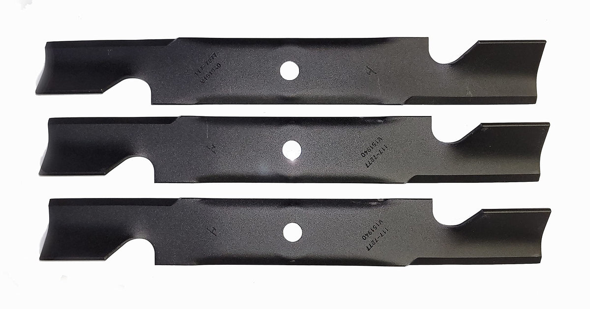 Toro 117-7277-03 blades pack close-up showing high-carbon steel for precise cuts.