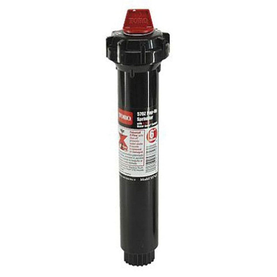 Toro 53743 570 pop-up sprinkler with X-Flow delivers spray for tall grass edging.