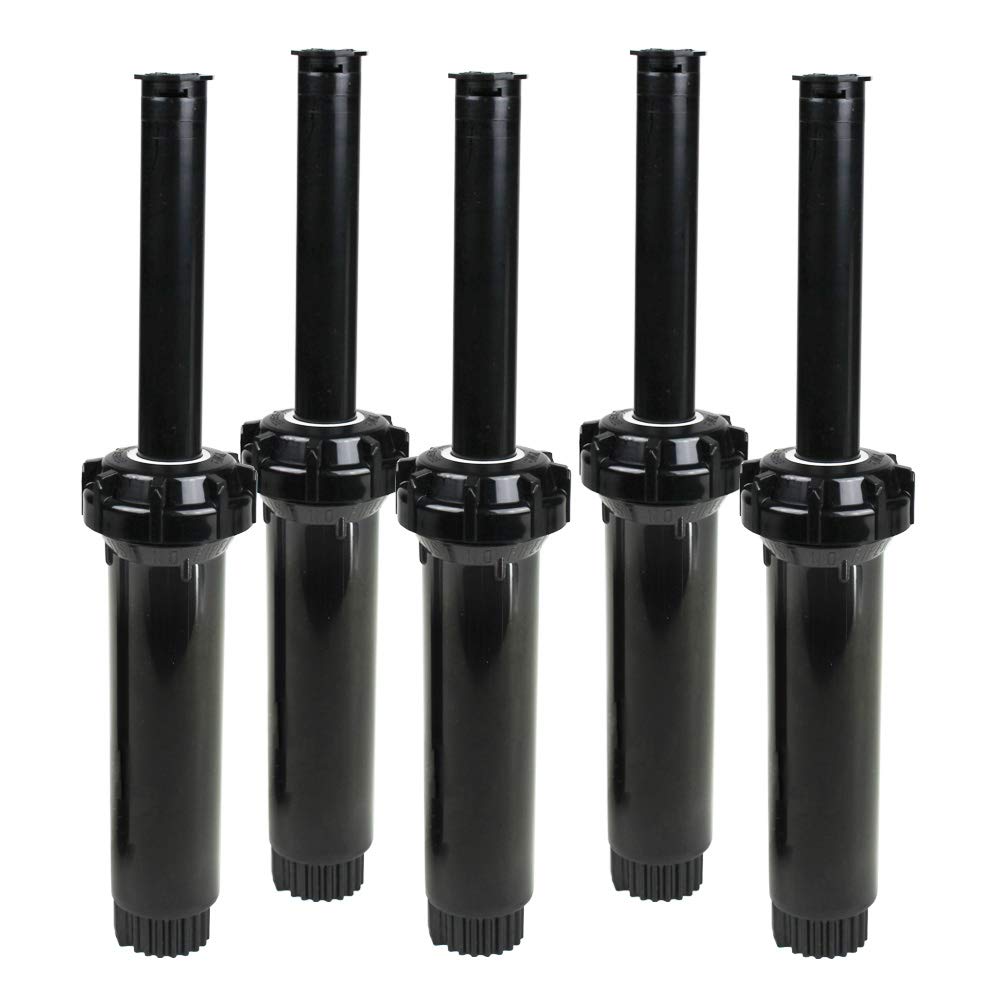 Toro 570 4-inch pop-up sprinkler with 15 ft nozzle for precise coverage in small lawns.