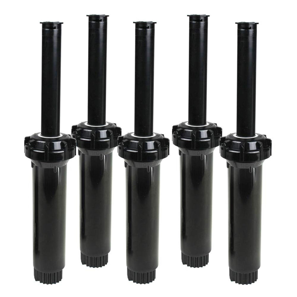 Toro 570 4-inch pop-up sprinkler with 15 ft nozzle for precise coverage in small lawns.