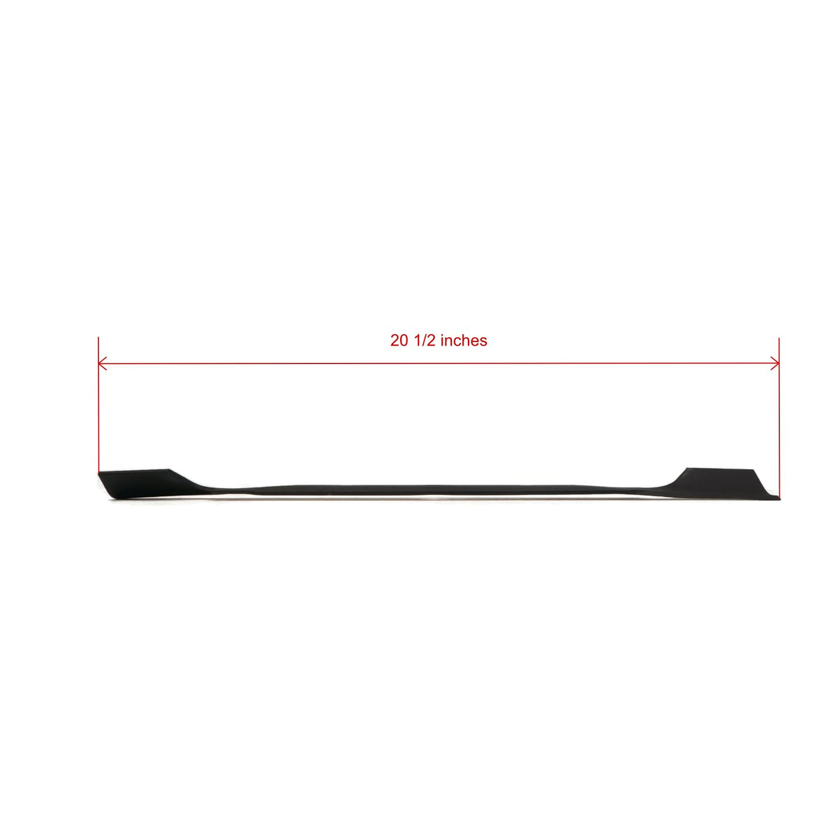 Toro 60-inch flow blade specs image showing 20-1/2 inch length for fit accuracy.