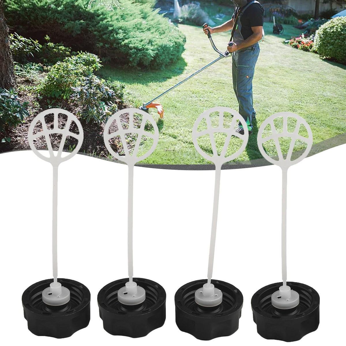 TorSor brush cutter cap demonstrates fit for hedge cutters and strimmers.