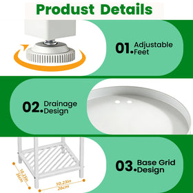TOSKING reinforced bottom grid anchors pots for stability