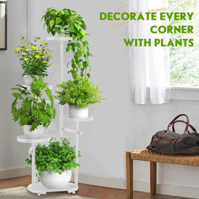 Outdoor patio setup featuring the Tosking plant stand