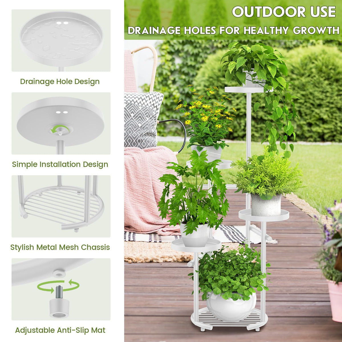 TOSKING stand used as a compact bookshelf and decor