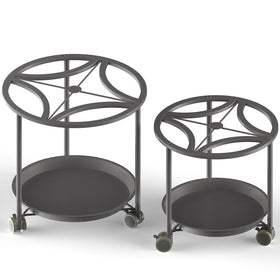 TOSKING rolling plant caddy with water tray for easy indoor movement.