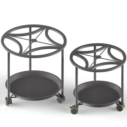 TOSKING rolling plant caddy with water tray for easy indoor movement.