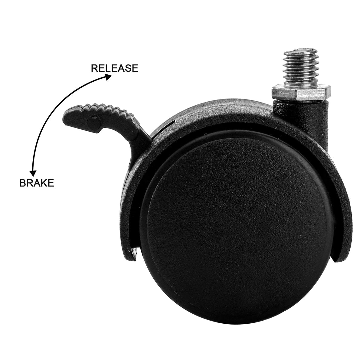 Tosnail threaded-mount caster wheels designed for secure plant caddy attachment.