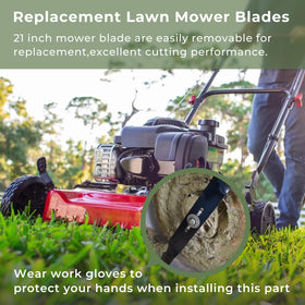TOSRWGLL 21in mower blade mounted on a mower for clean cuts