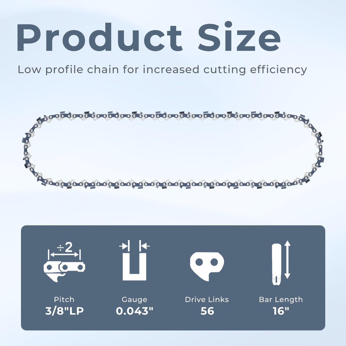 TOSRWGLL 56 drive links detail for durable, long-lasting cutting