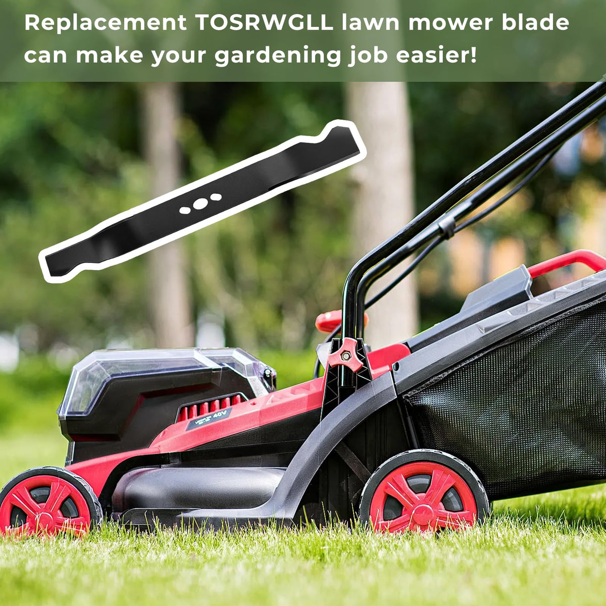 TOSRWGLL mulching blade in action supports tidy lawns and even clipping.