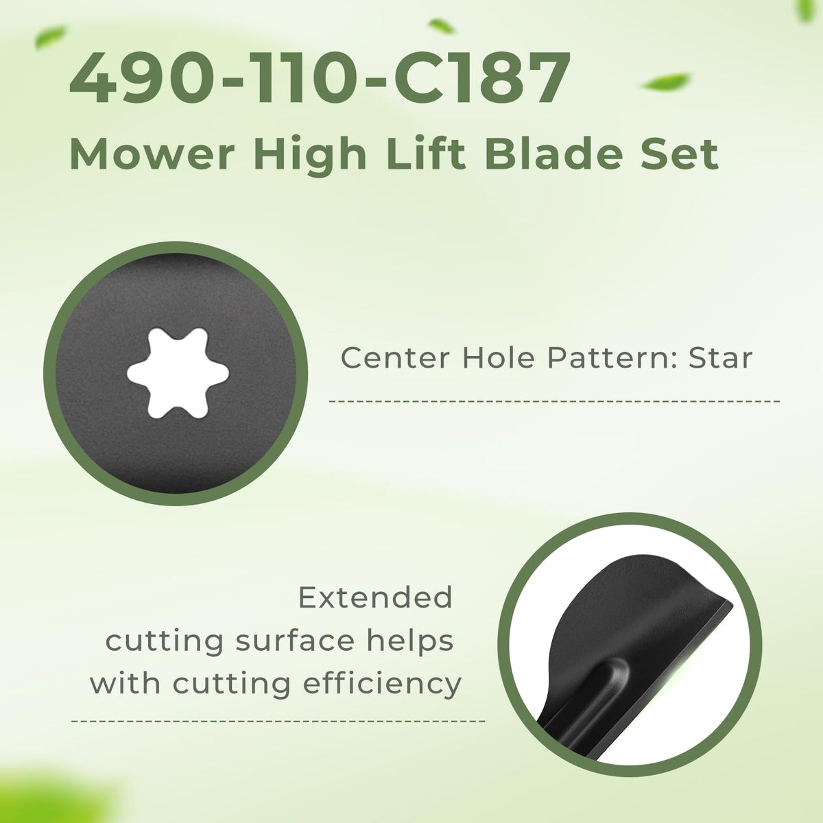 Three-pack TOSRWGLL blades offer convenient replacement for Cub Cadet mowers.