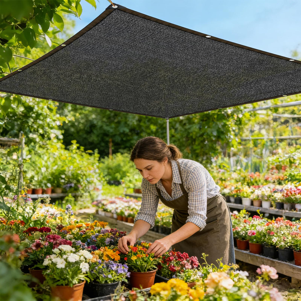 TOTOZAKUL shade cloth with 85-90% sun protection for gardens and outdoor spaces