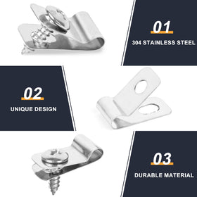 Tottist 304 stainless steel clip close-up highlights rust resistance for outdoors.