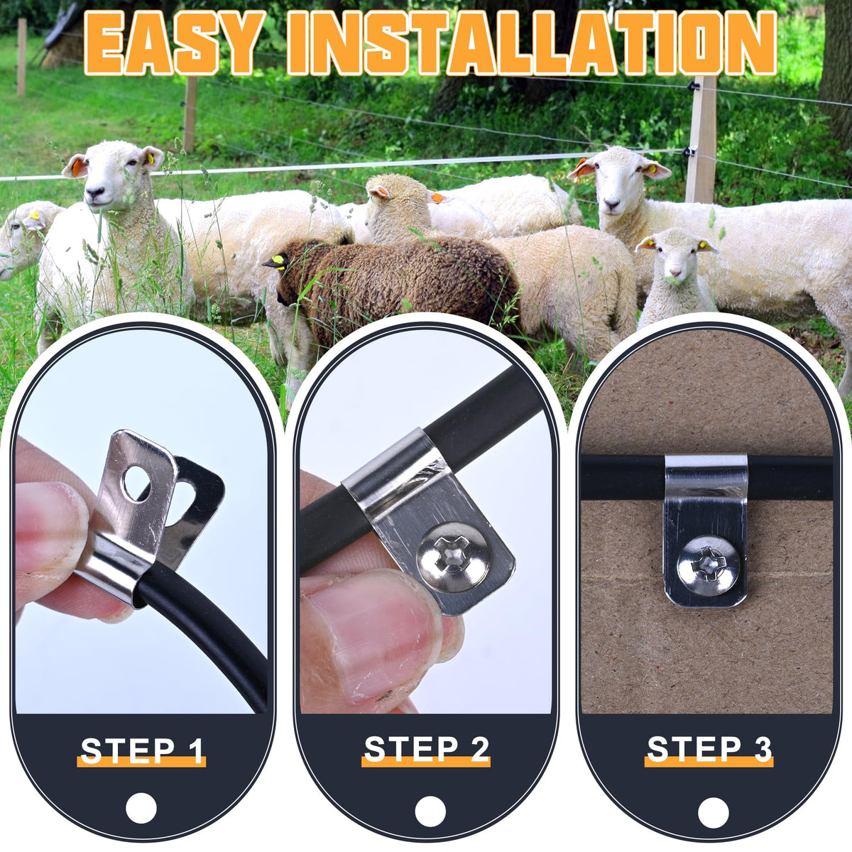 Tottist clamps on vinyl fence demonstrating versatile installation options.