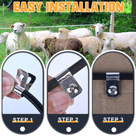 Tottist clamps on vinyl fence demonstrating versatile installation options.