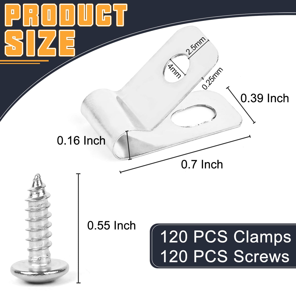 Tottist screws with clamps in box show easy kit for DIY fencing projects.