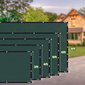TOTU screen with reinforced grommets improves wind stability for outdoor fencing.