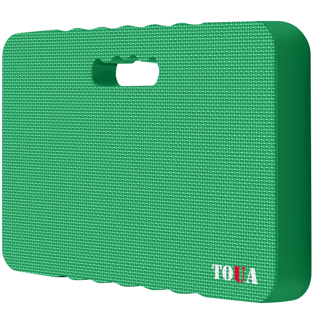 TOUA kneeling pad front view with extra thick foam for all-day knee support