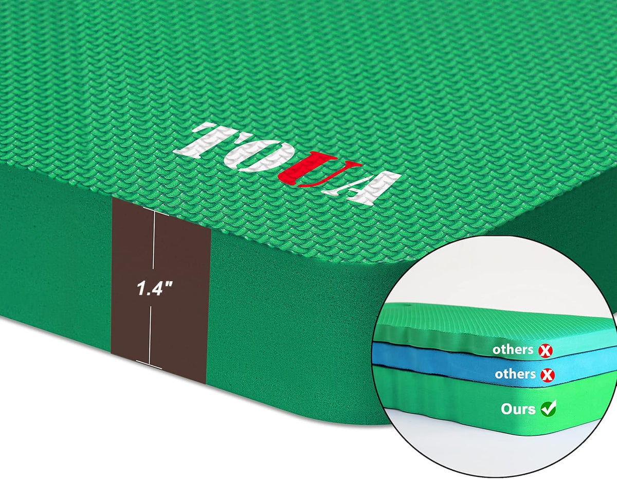TOUA kneeling pad close-up highlights water-resistant material for outdoor use