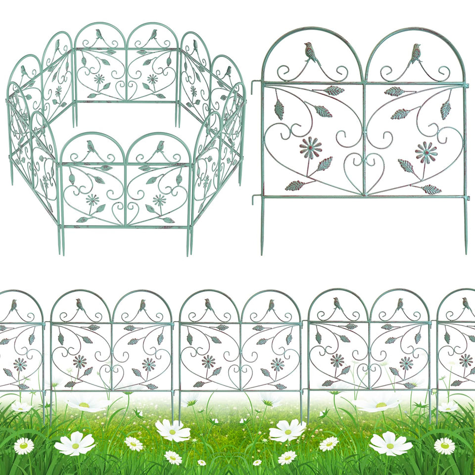 TOUFUN Garden Fence arched design defines borders with vintage charm.