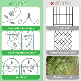 TOUFUN Fence border system highlights flower beds while keeping pets contained.