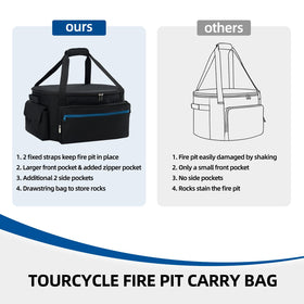 TourCycle padded handles provide comfortable carrying on adventures