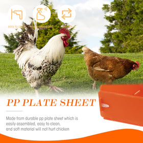 Touri 6-pack orange chicken nesting boxes attract hens for nesting.