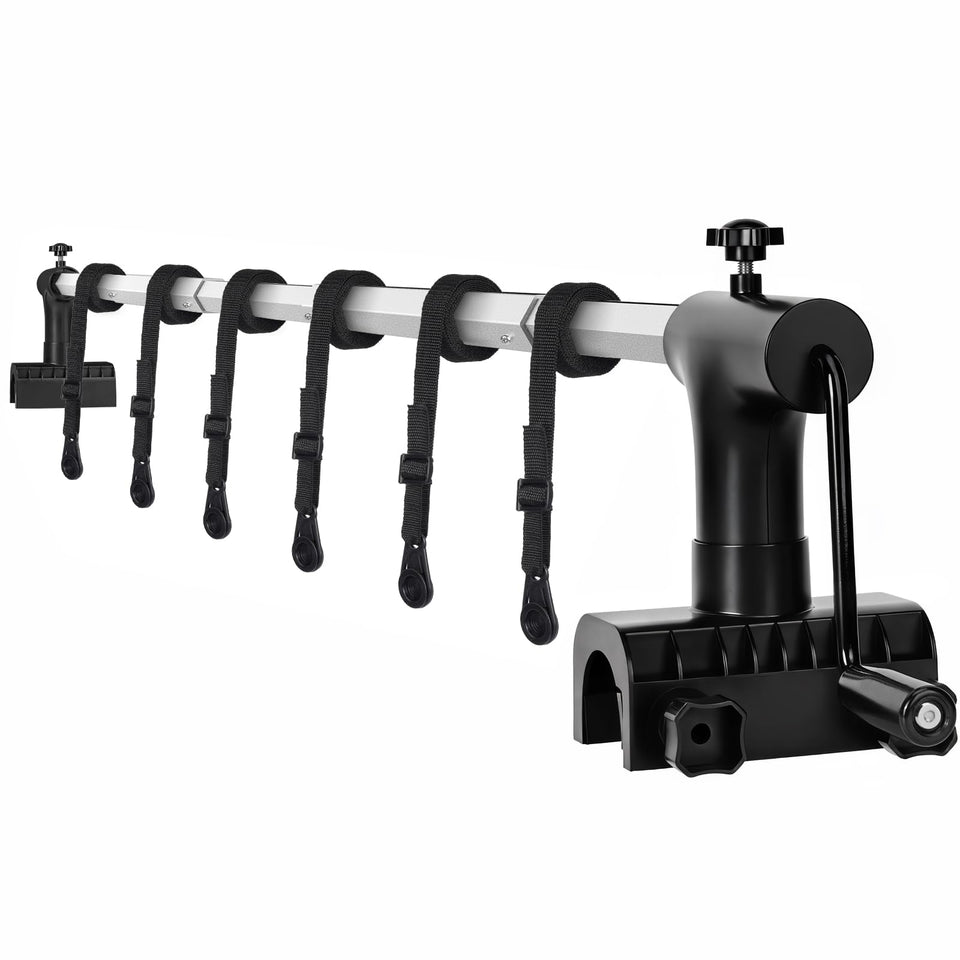 Touri pool cover reel assembly demonstrates quick setup and smooth operation.