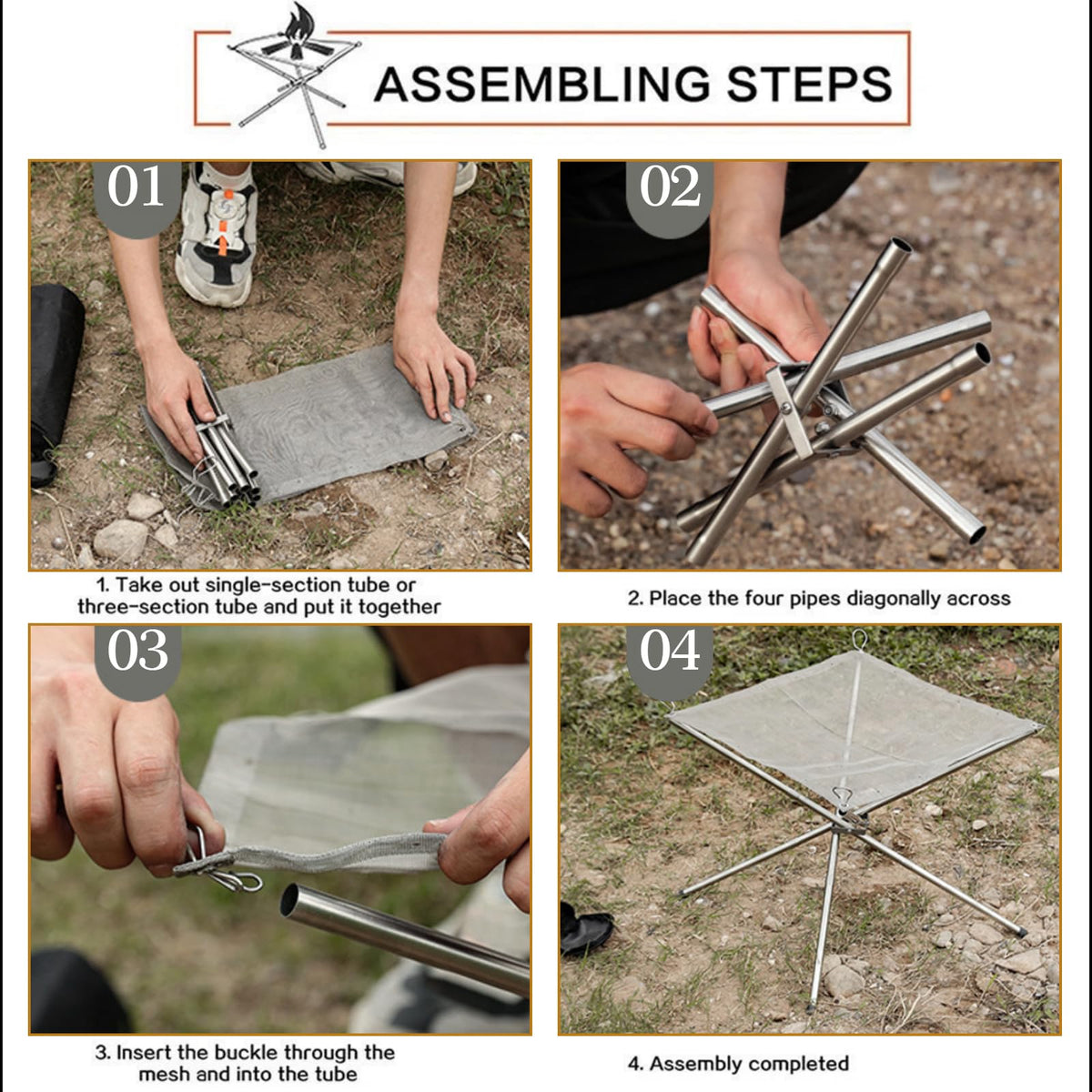 TourKing easy-assembly fire pit with no-tools setup speeds outdoor enjoyment