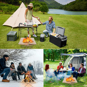 TourKing portable outdoor fire pit ideal for camping, picnics, and backyard evenings