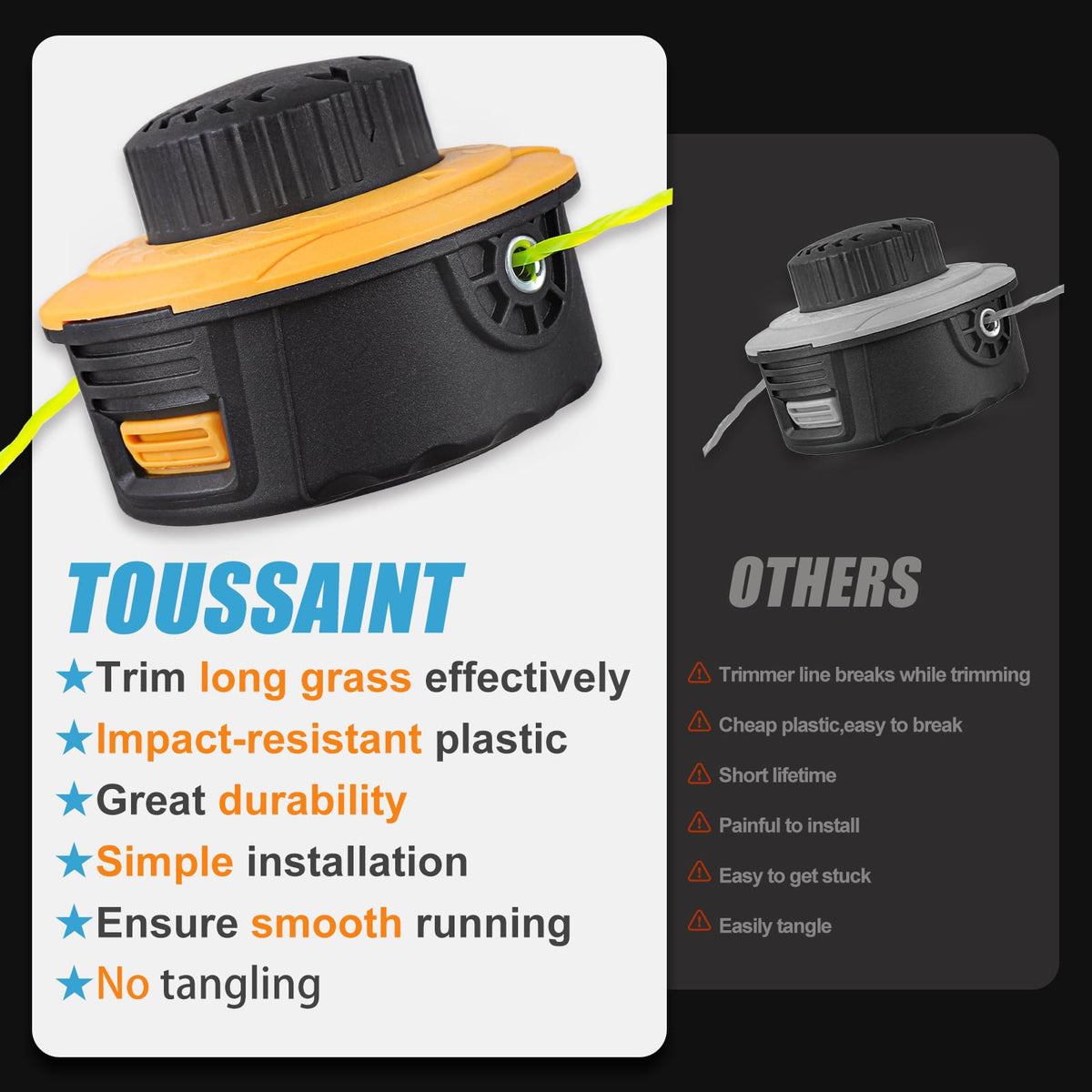 Left-hand thread compatibility note for Toussaint head