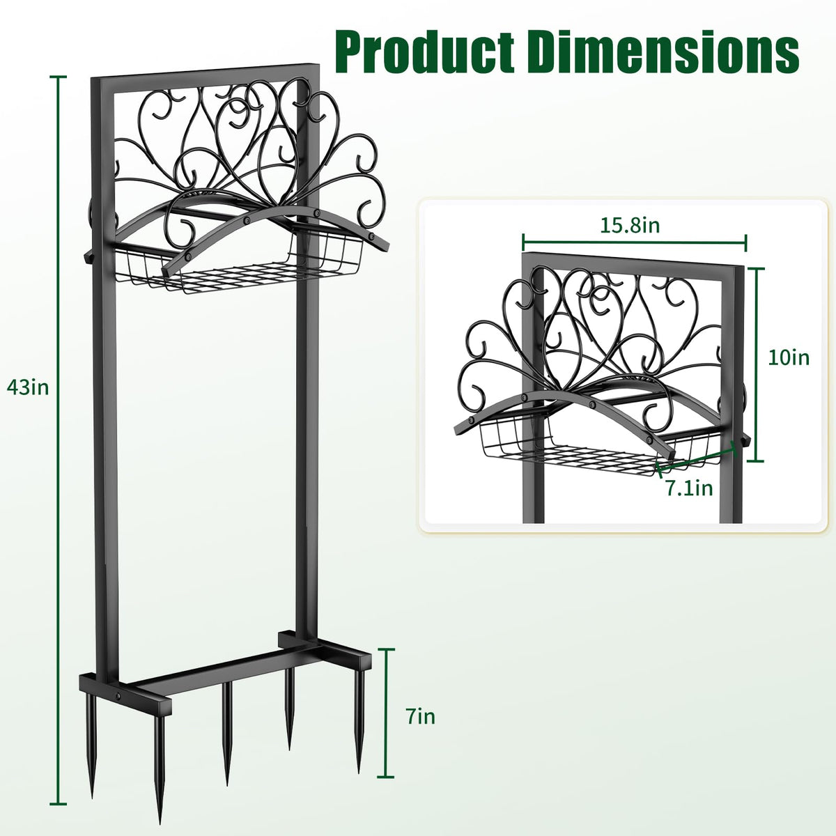 TOVEYI hose holder with detachable basket demonstrates practical storage while staying weather resistant