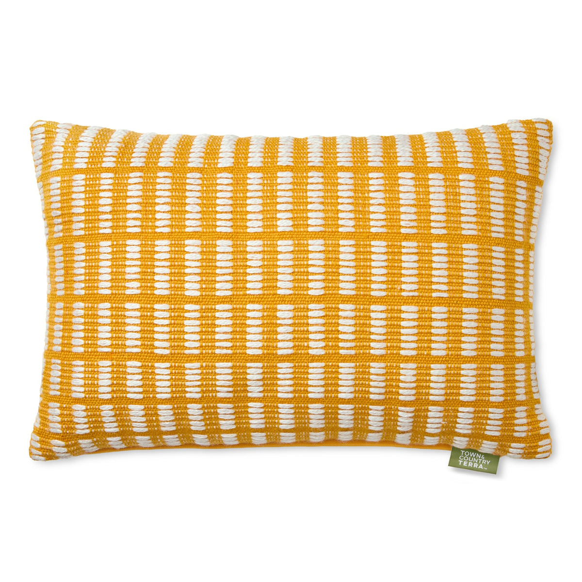 Town & Country Terra Alara pillow shell texture for indoor-outdoor comfort.