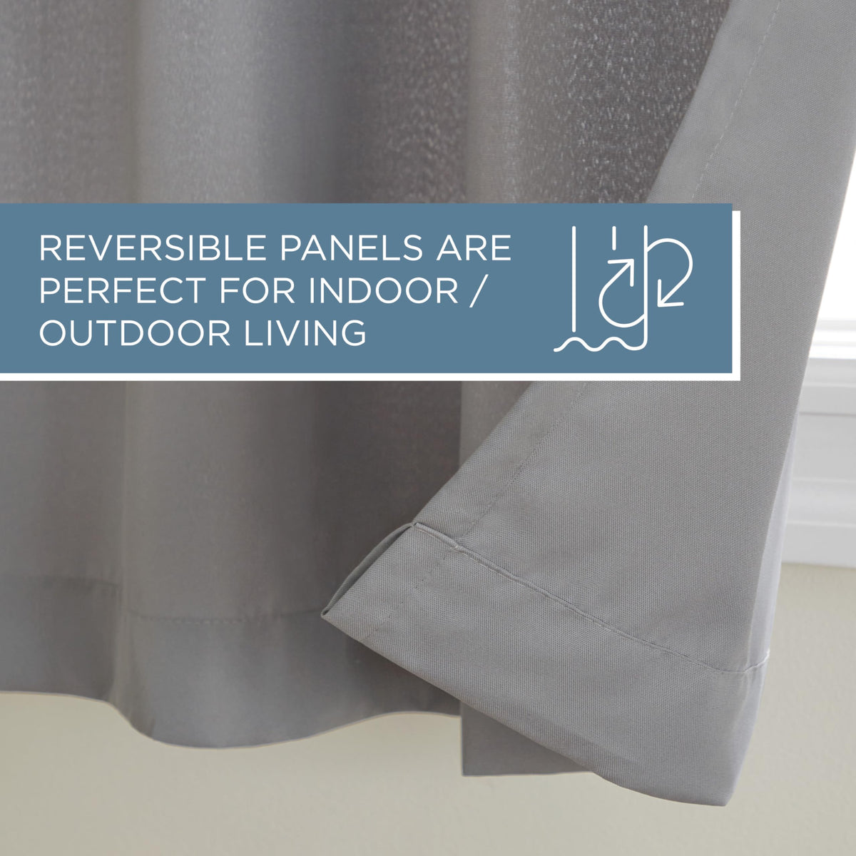 Town & Country Basics Cabana curtains 54x96, two-panel setup for standard rods.